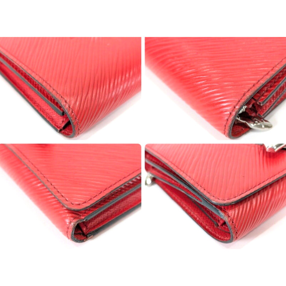 Authentic Epi Red LOUIS VUITTON Portefeuil LV Twist Compact Trifold Wallet - Picture 5 of 10
